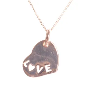 Rose Gold Love Heart Pendant