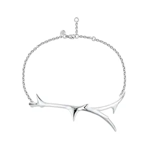 Rose Thorn Horizontal Bracelet - Silver