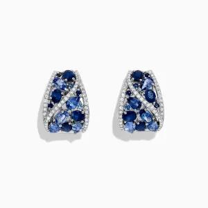 Royale Bleu 14K White Gold Blue Sapphire & Diamond Earrings, 5.21 TCW