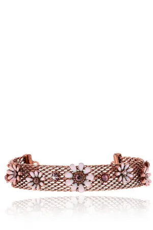 SAKURA Bronze White Flowers Bracelet