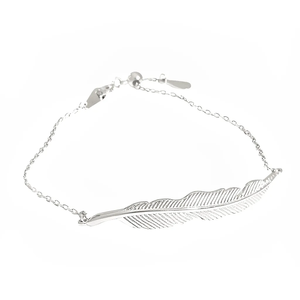 Silver Leaf Bracelet - Apple