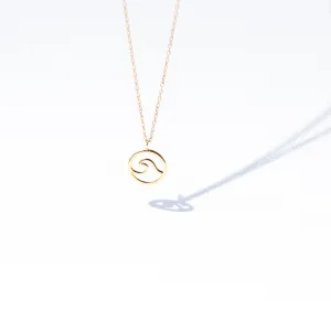 SMALL WAVE DISC NECKLACE