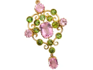 Smashing Pink & Green Tourmaline Pendant