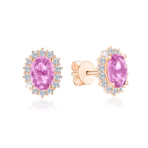 TAKA Jewellery Purple Sapphire Diamond  Earrings 18K