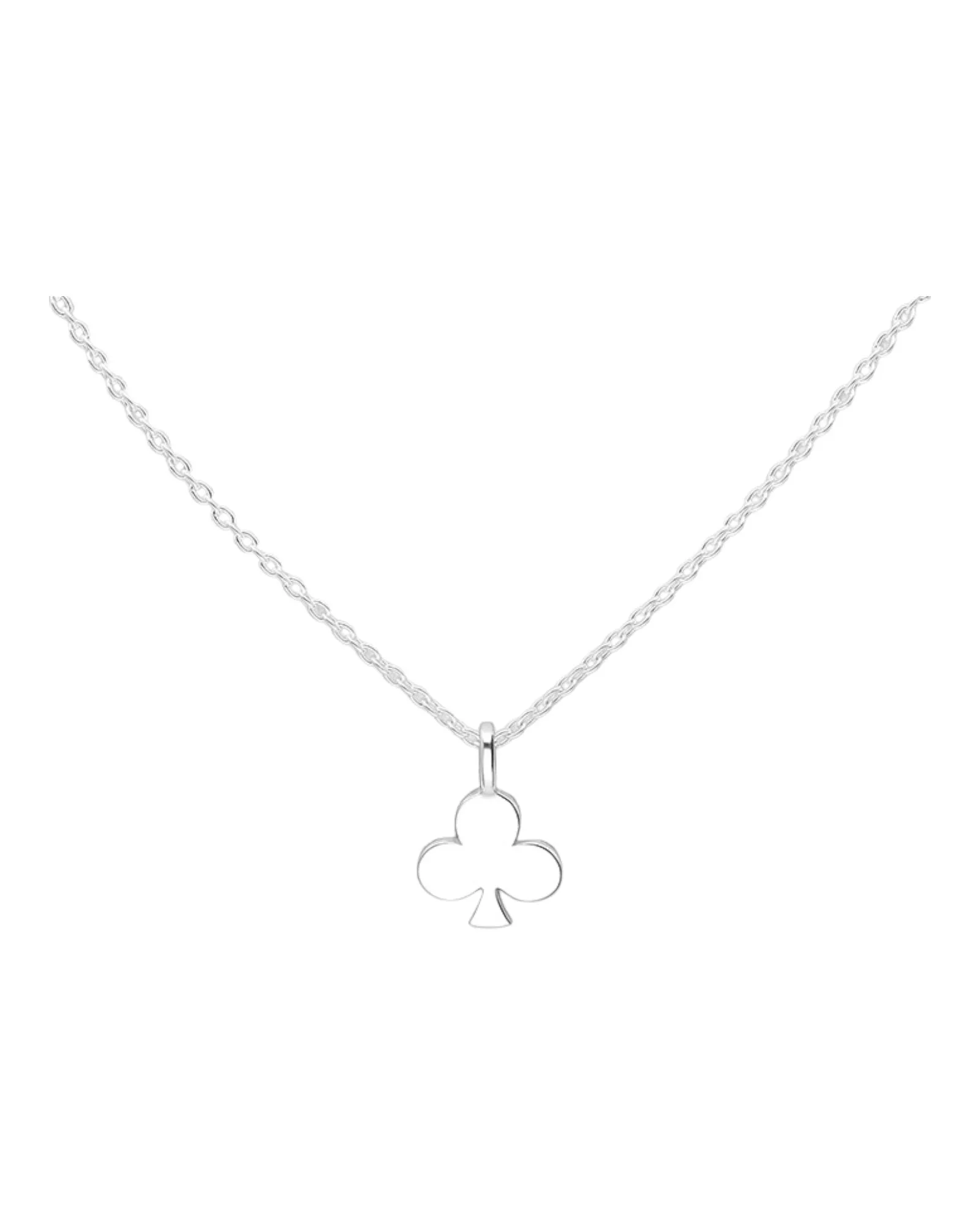 Three-leaf clover Necklace Sterling Silver 925 Poker Card Dainty Choker Short Necklaces Luxury Fine Jewelry Minimalist KESLEY