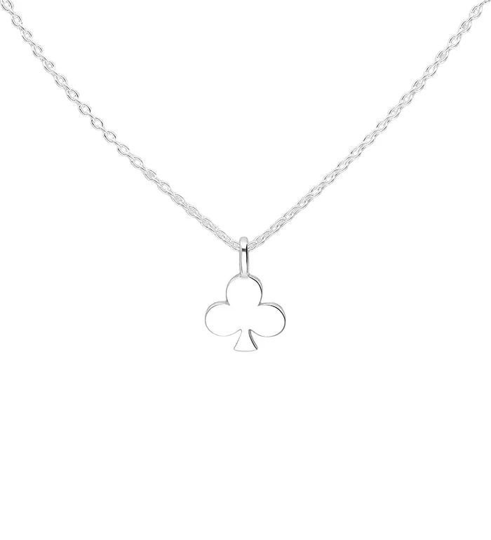 Three-leaf clover Necklace Sterling Silver 925 Poker Card Dainty Choker Short Necklaces Luxury Fine Jewelry Minimalist KESLEY