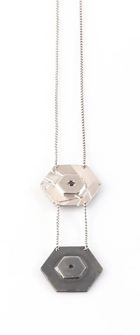 Two Hexagon Necklace